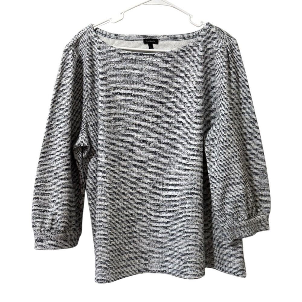 Talbots Women Size XL Long Sleeve Knit Sweater Cotton Blend Stretch Casual City‎